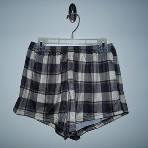 Plaid Print Sleep Shorts